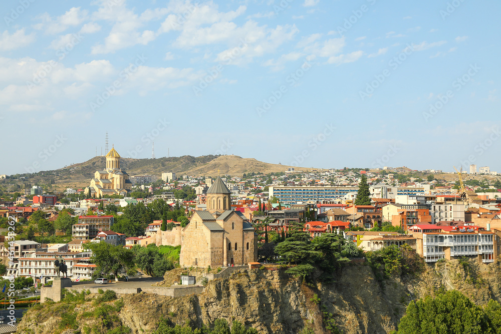 view of the town, tbilisi capital of georgia