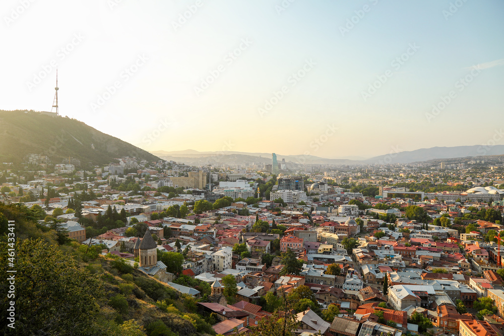 view of the town, tbilisi capital of georgia