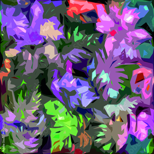 Abstract diagonal pattern from a modified image of a mixed autumn forest. Diagonal ornament in natural colors of autumn forest camouflage Leopard pattern.