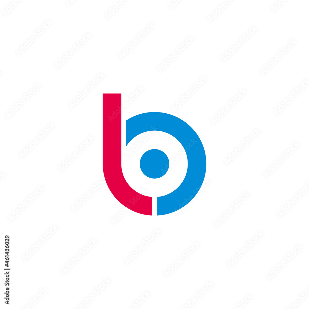 letter lb simple round motion colorful design logo vector letter lb simple round motion colorful design logo vector
