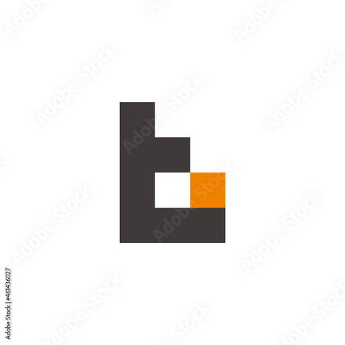 letter tb colorful box simple geometric logo vector