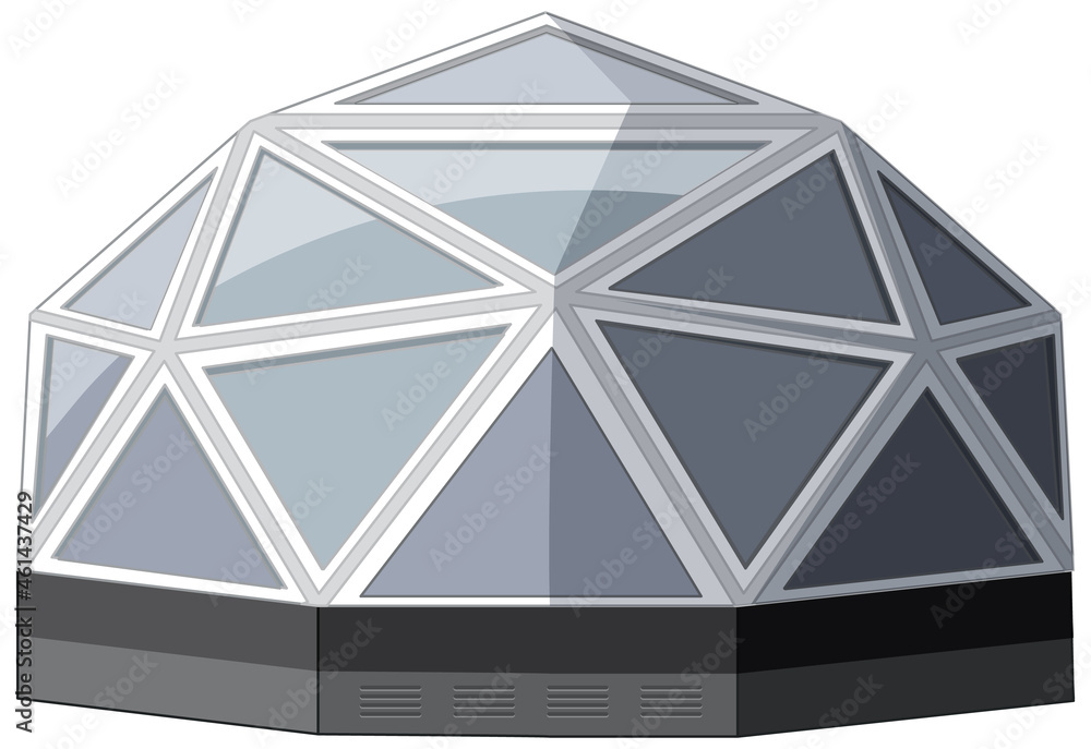 Space dome station on white background Space dome station on white background