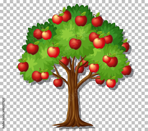 Apple tree on transparent background