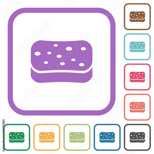 Dishwashing sponge simple icons