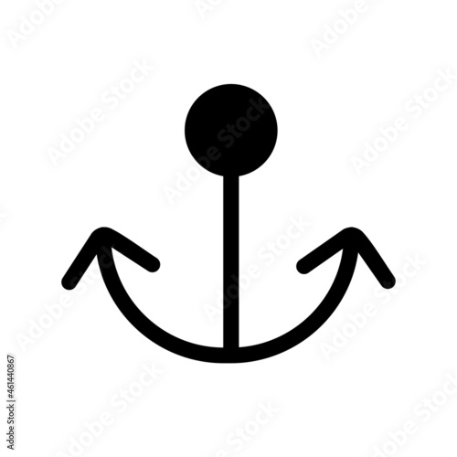 Ship Hook Glyph Vector Icon Design