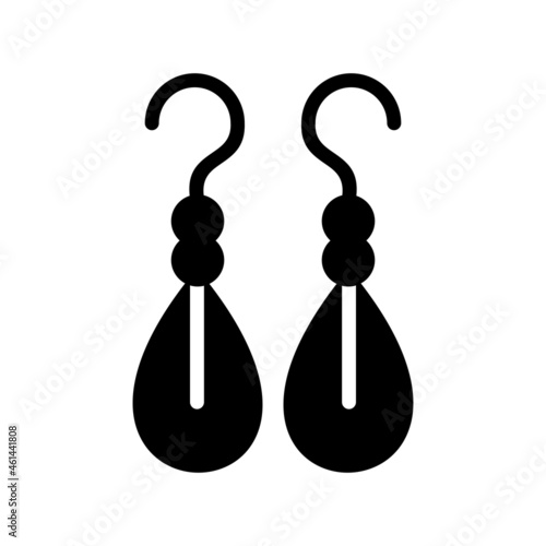 Earring Glyph Vector Icon Design