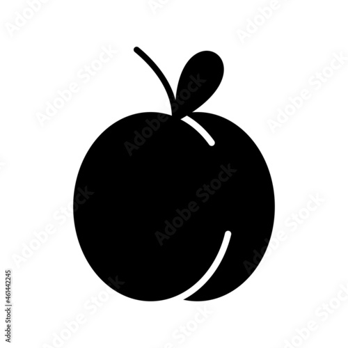 Plum Glyph Vector Icon Design