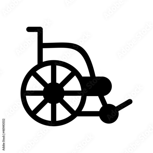 Wheelchair Glyph Vector Icon Design