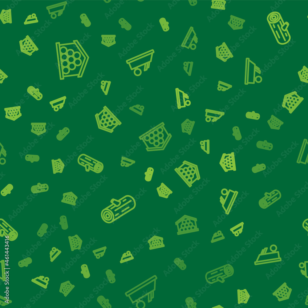 Set line Wooden logs, and plane tool on seamless pattern. Vector Set line Wooden logs, and plane tool on seamless pattern. Vector