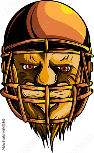 vector illustration of helmet football team head photo