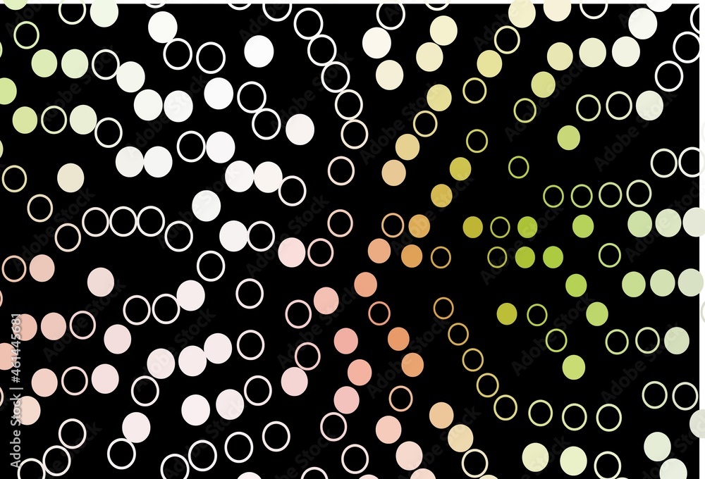Dark Green, Red vector template with circles.