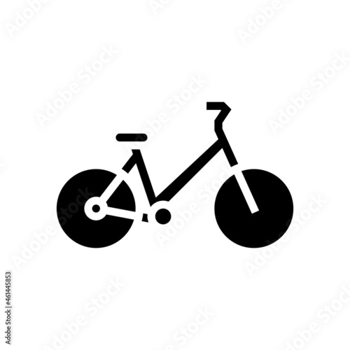 bicycle urban transport glyph icon vector. bicycle urban transport sign. isolated contour symbol black illustration