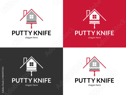 Modern putty knifes logo