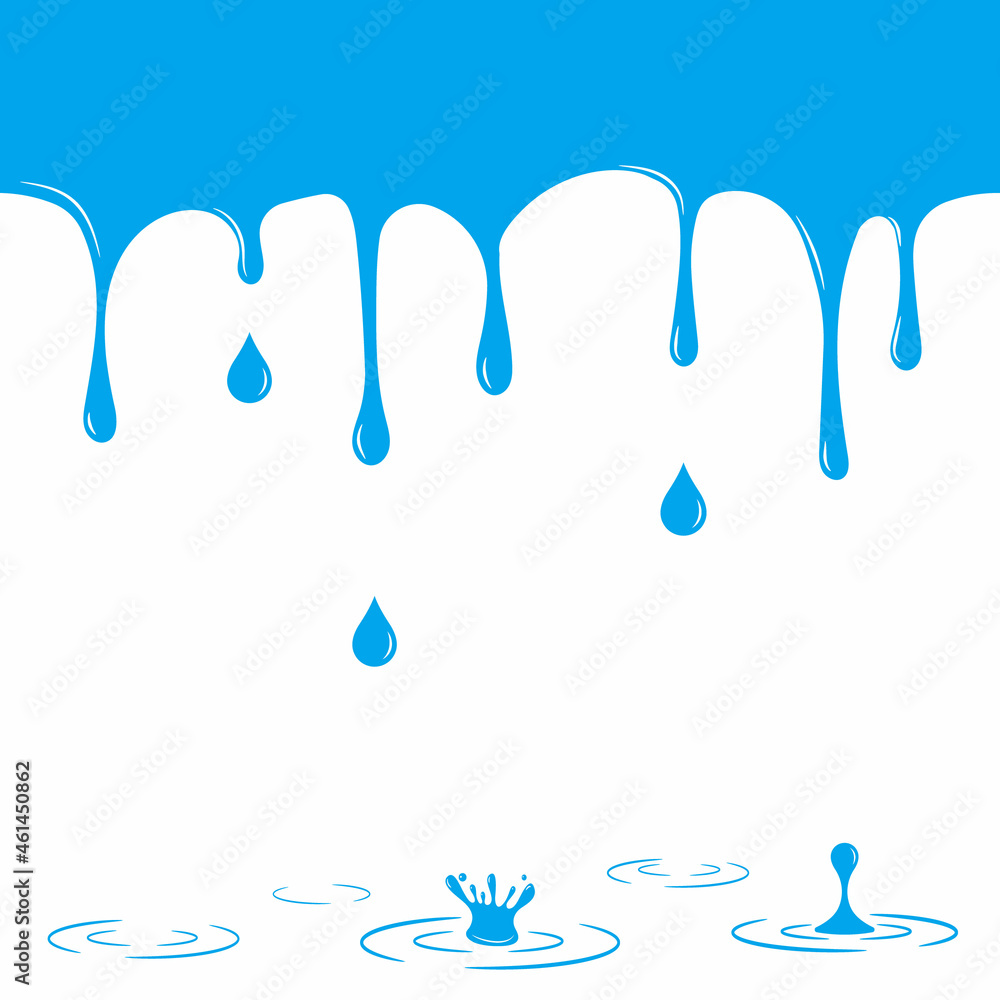 Falling drops of water, seamless background. Vector illustration. Falling drops of water, seamless background. Vector illustration.