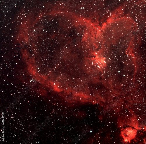 The Heart Nebula in dark space