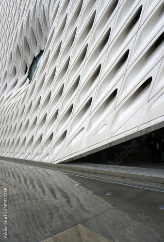The Broad museum, Los Angeles, California in a rainy day