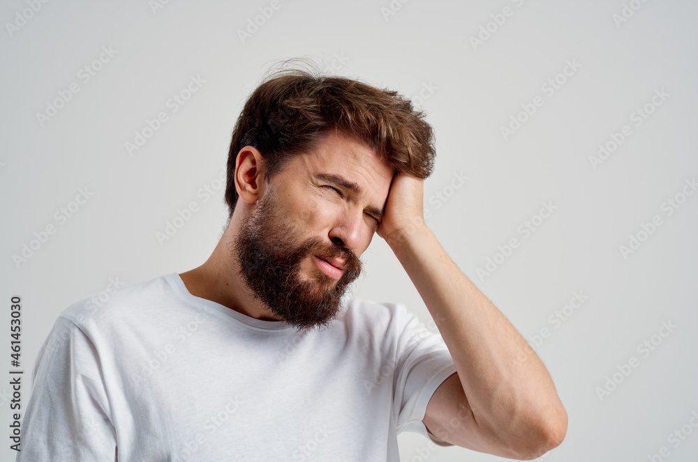 bearded man health problems migraine stress disorder Studio treatment bearded man health problems migraine stress disorder Studio treatment