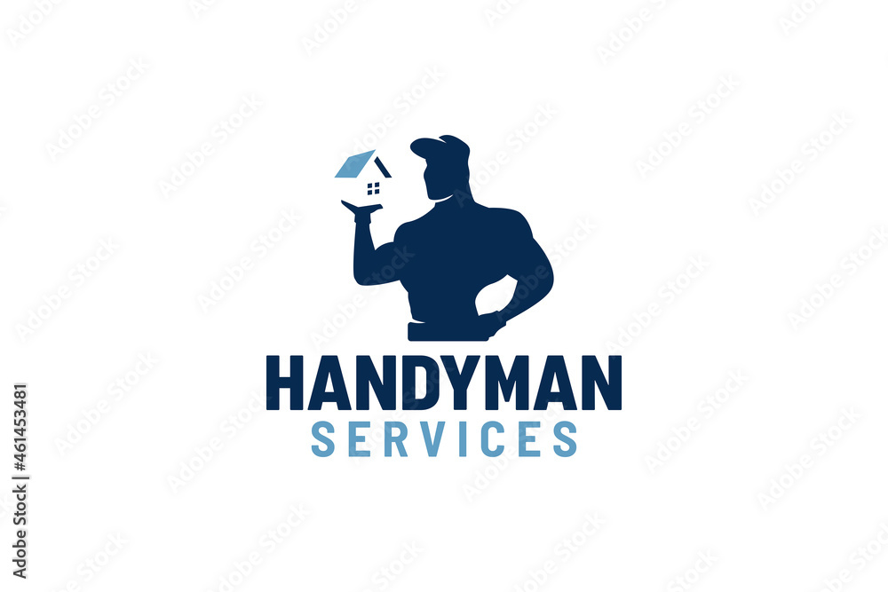 handyman logo vector graphic for any business, especially for home service, reapairment, home care, etc.