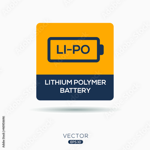 Creative (Lithium polymer battery) Icon ,Vector sign.