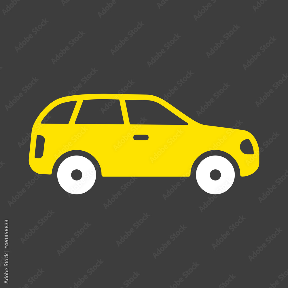 Station wagon flat vector icon isolated Station wagon flat vector icon isolated