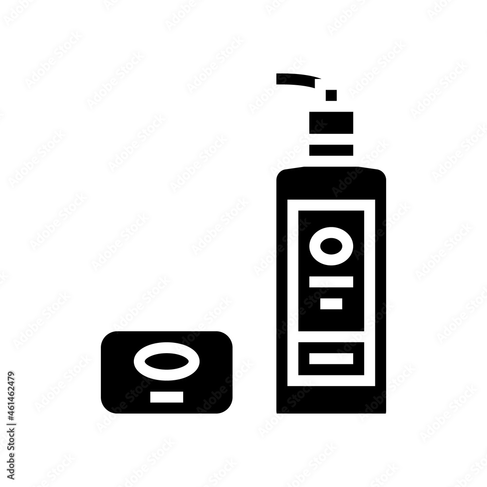 soap and hand cleanser packaging glyph icon vector. soap and hand cleanser packaging sign. isolated contour symbol black illustration soap and hand cleanser packaging glyph icon vector. soap and hand cleanser packaging sign. isolated contour symbol black illustration