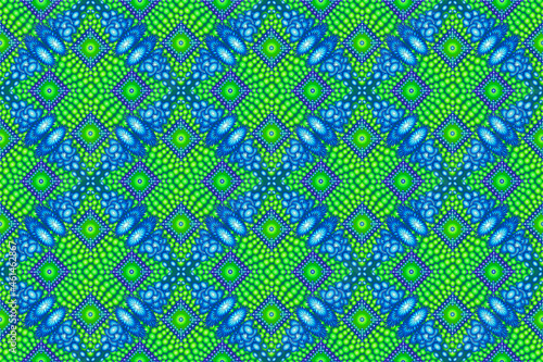 Seamless geometric ethnic fabric pattern, floral pattern, Thai fabric pattern design, carpet, wallpaper, curtain, cushion, clothing, wrap, batik ,seamless pattern © pla
