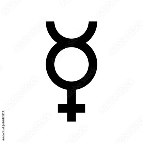 Mercury symbol. Mercury icon isolated on white