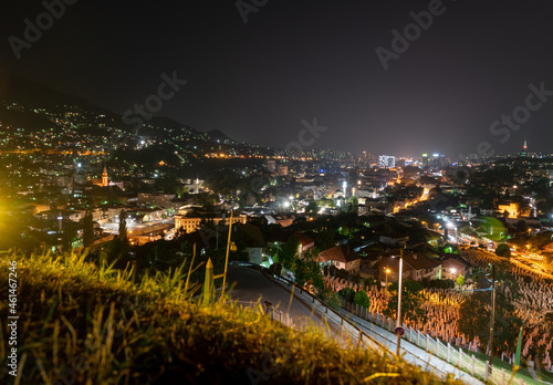 Panorama of Sarajevo as seen from Yellow Bastion or Zuta Tabija as locals call it