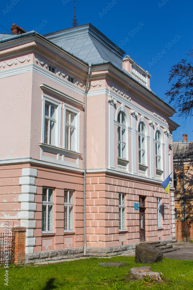 Obraz premium Incredible historic residential building in Drohobych. Ukraine 