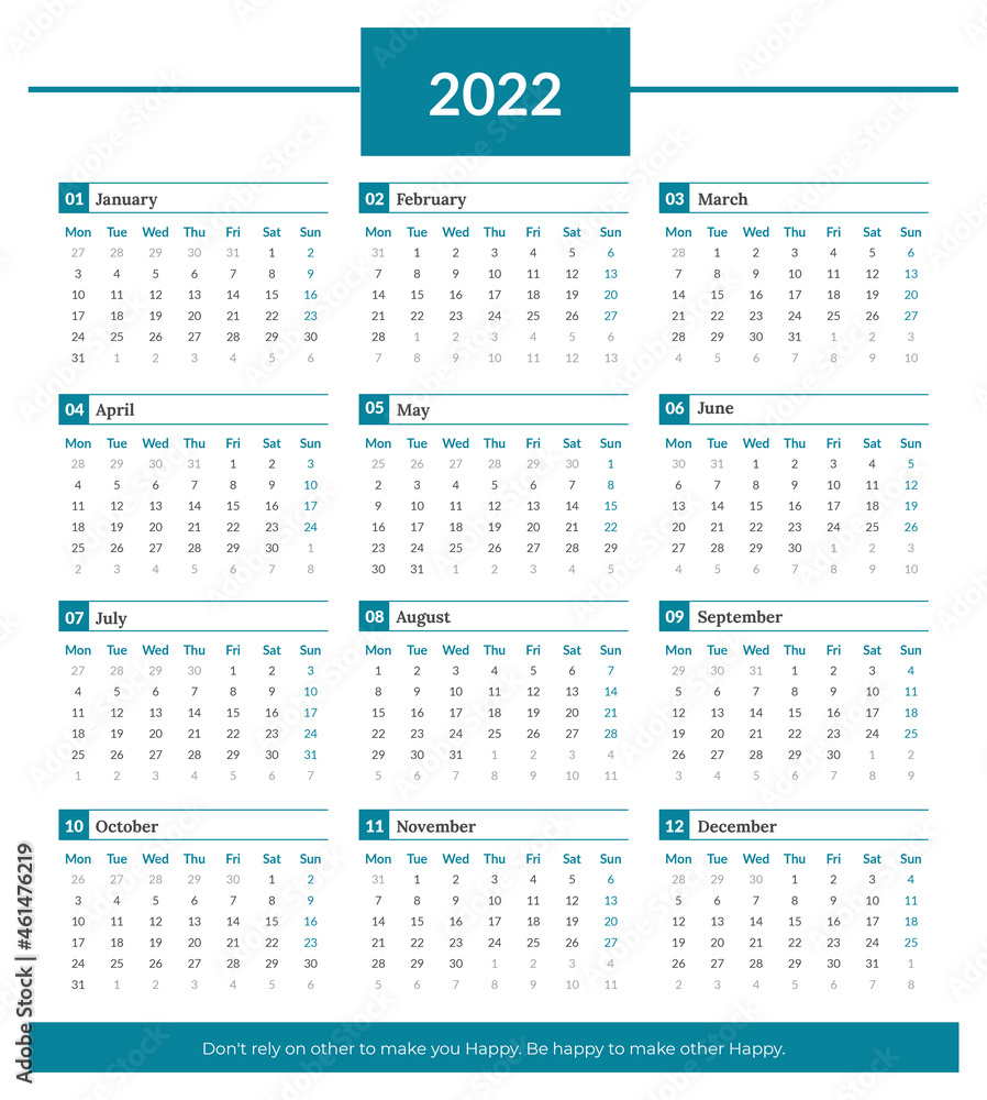 calendar for 2022 calendar for 2022