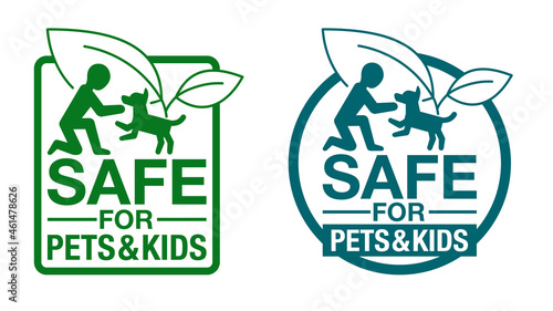 Safe for Pets, Kids sticker for cleaning supplies