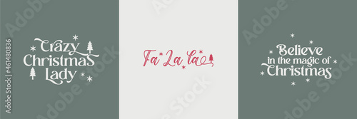 Merry christmas quote and element asset for craft, printable, sublimation, Greeting card, Cutting Machines, Winter season and christmas design for shirt, mug, Vector for Trendy women shirts