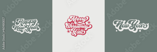 Merry christmas quote and element asset for craft, printable, sublimation, Greeting card, Cutting Machines, Winter season and christmas design for shirt, mug, Vector for Trendy women shirts