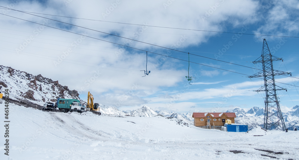 ski resort in the mountains