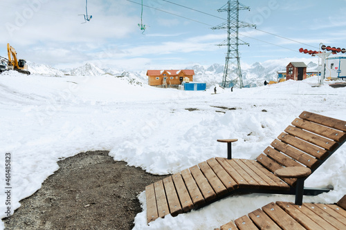bench in the mountains