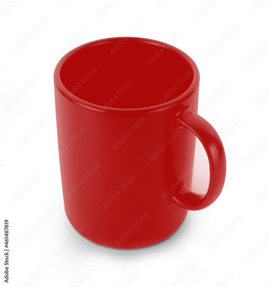 empty mug on white background empty mug on white background