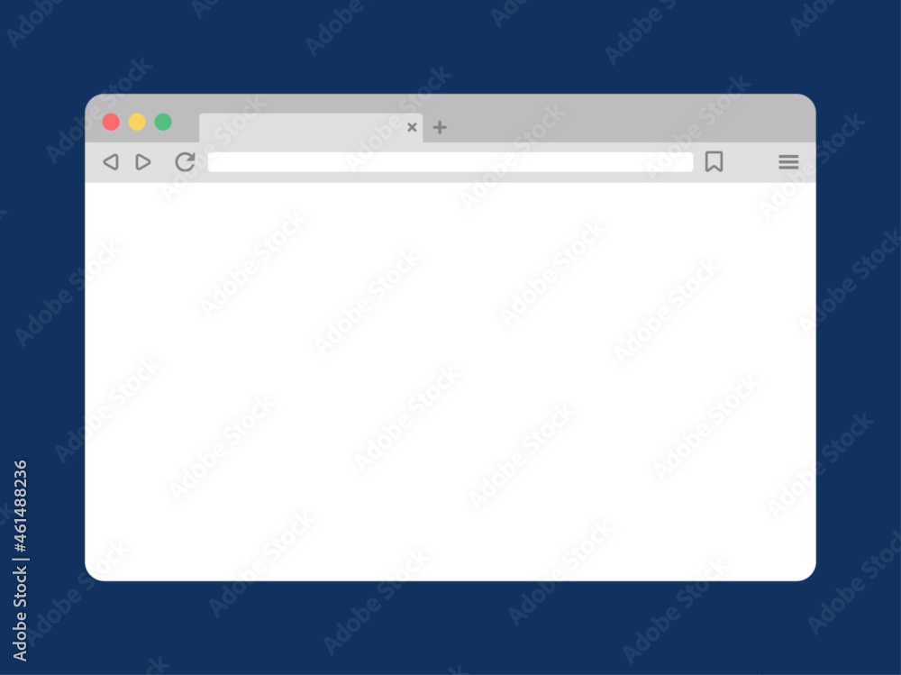 Simple Browser window white, background, flat Simple Browser window white, background, flat