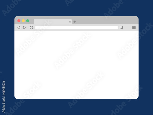 Simple Browser window white, background, flat