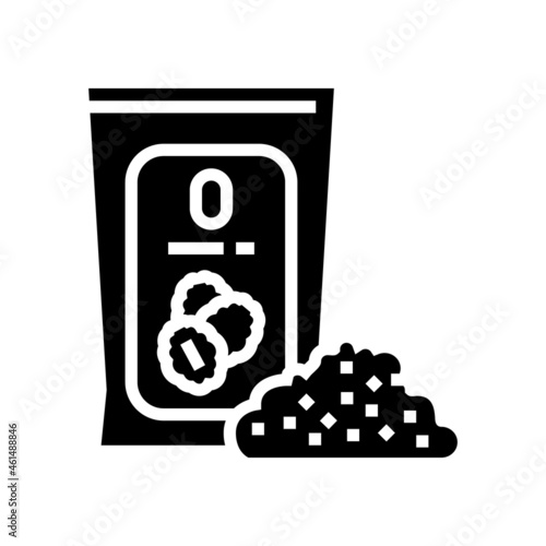 oat flour packaging glyph icon vector. oat flour packaging sign. isolated contour symbol black illustration