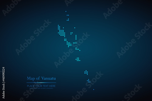 Dotted map of Vanuatu. Vector EPS10