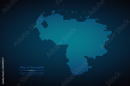 Dotted map of Venezuela. Vector EPS10