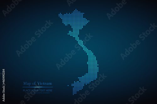 Dotted map of Vietnam. Vector EPS10