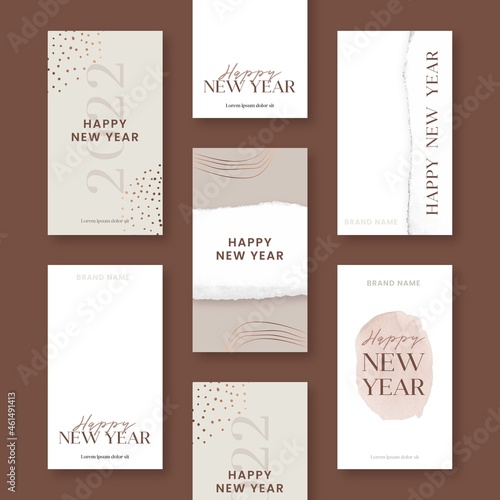 new year  2022 party instagram stories vector design illustration