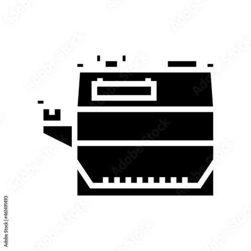 wheat grain cleaning machine glyph icon vector. wheat grain cleaning machine sign. isolated contour symbol black illustration