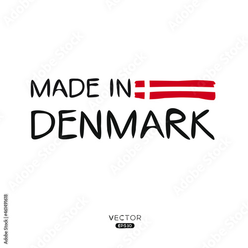 Made in Denmark, vector illustration.