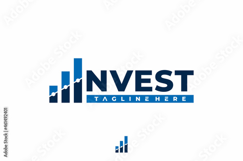 invest financial logo typography