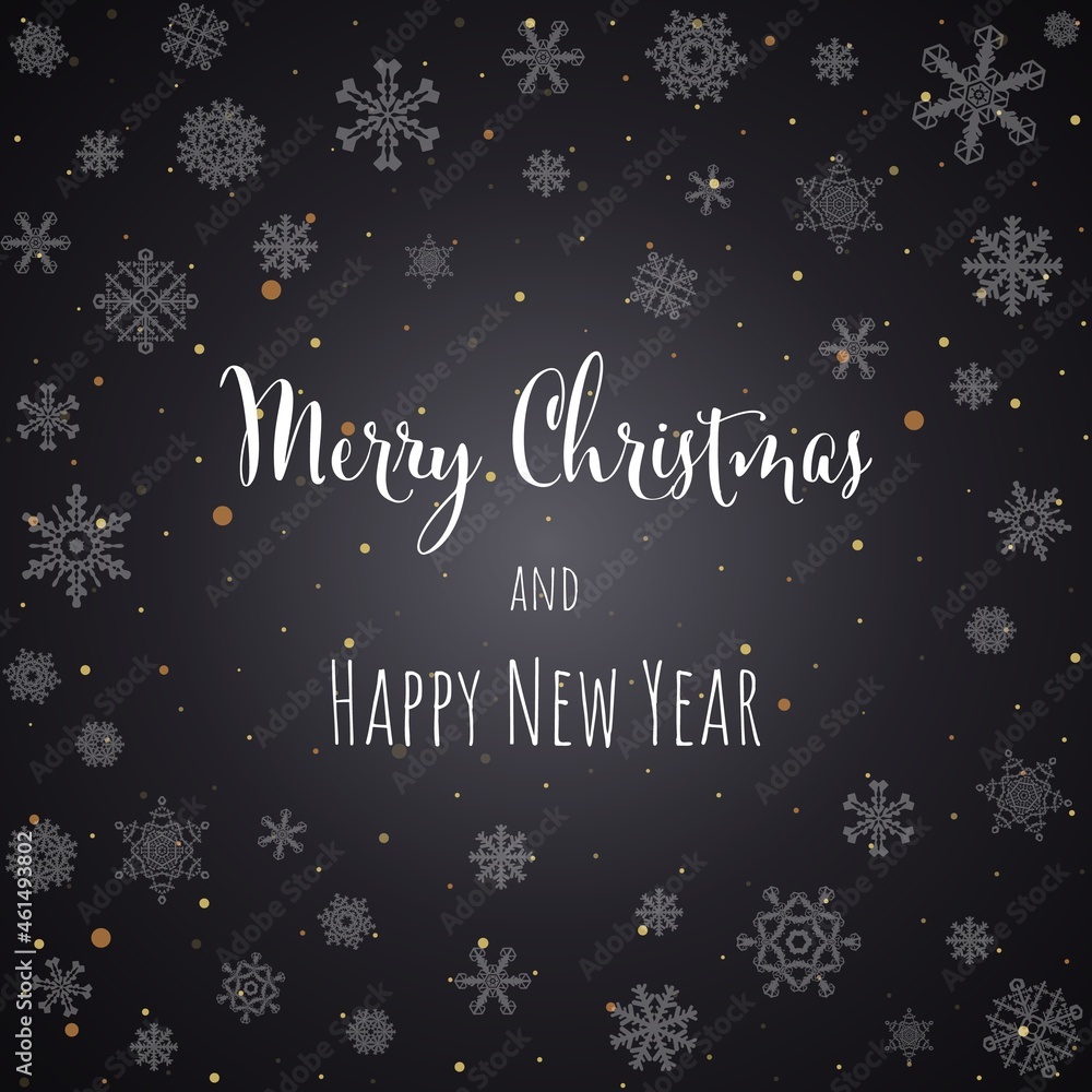 Christmas and New Year background greeting card. Vector illustration