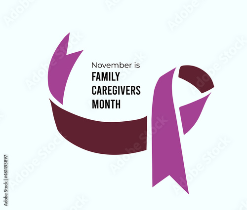 November is National Family Caregivers Month. Vector illustration