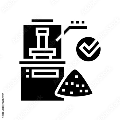 wheat quality assessment glyph icon vector. wheat quality assessment sign. isolated contour symbol black illustration