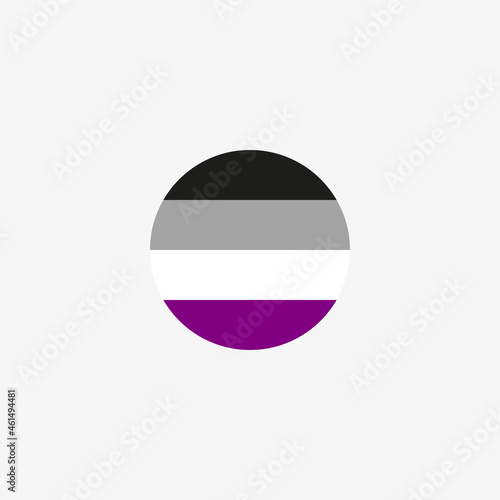 Free Download Asexual circle flag with white background - GFXLoad